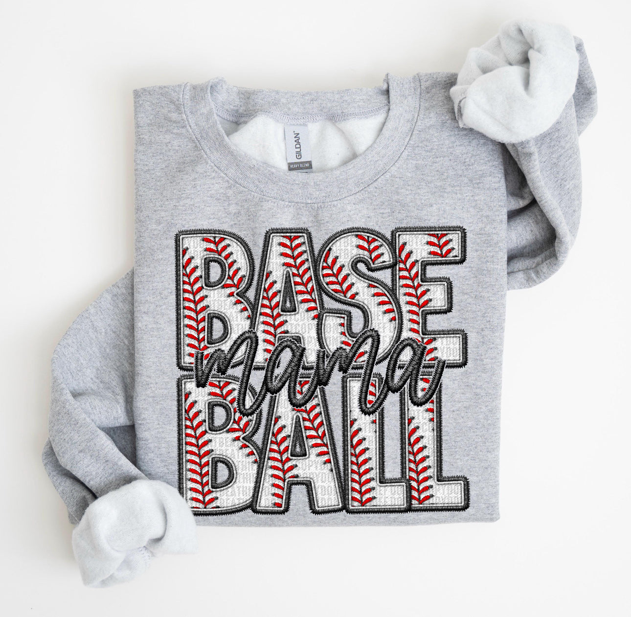 baseball mama faux glitter