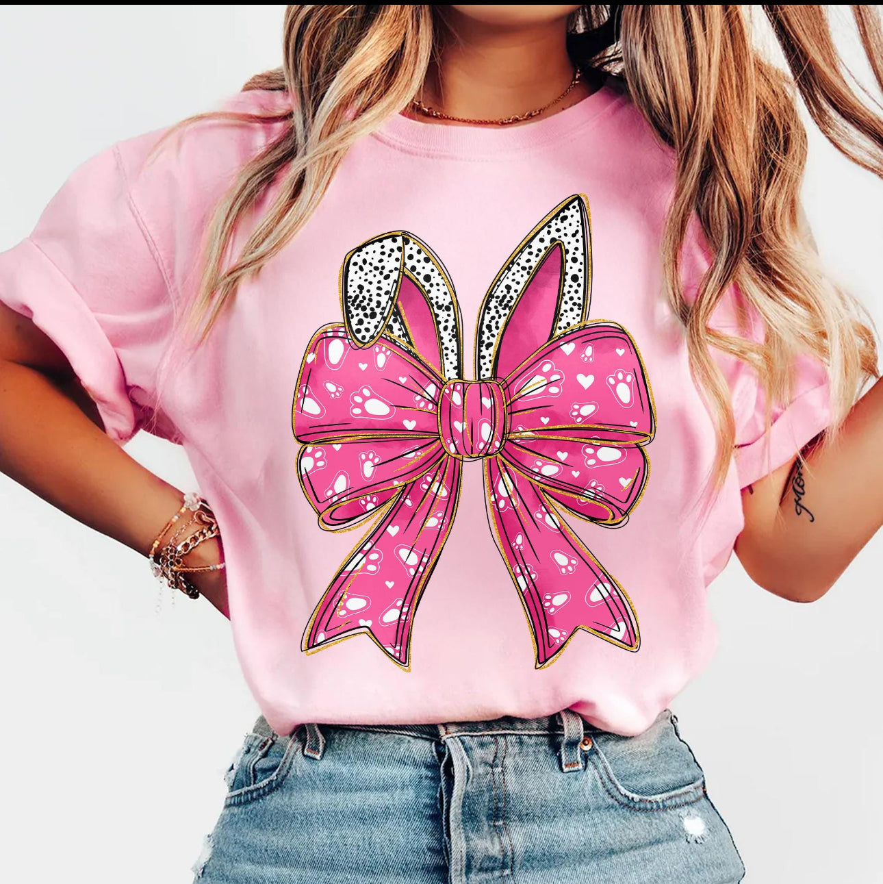bunny ears with bow