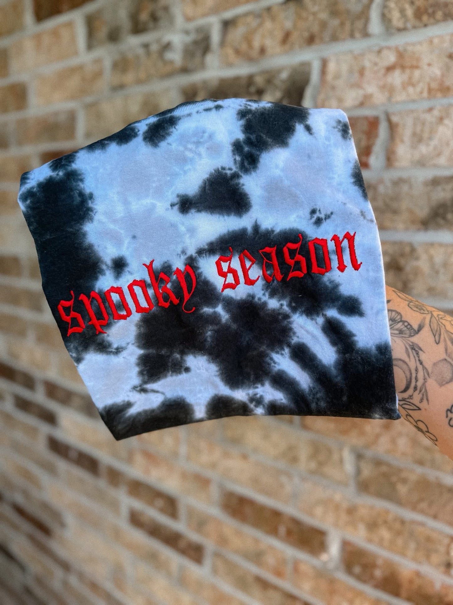 spooky season embroidered sweatshirt