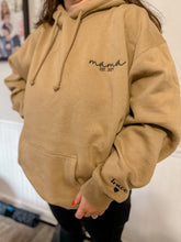 Load image into Gallery viewer, Mama est with name sleeve embroidered sweatshirt