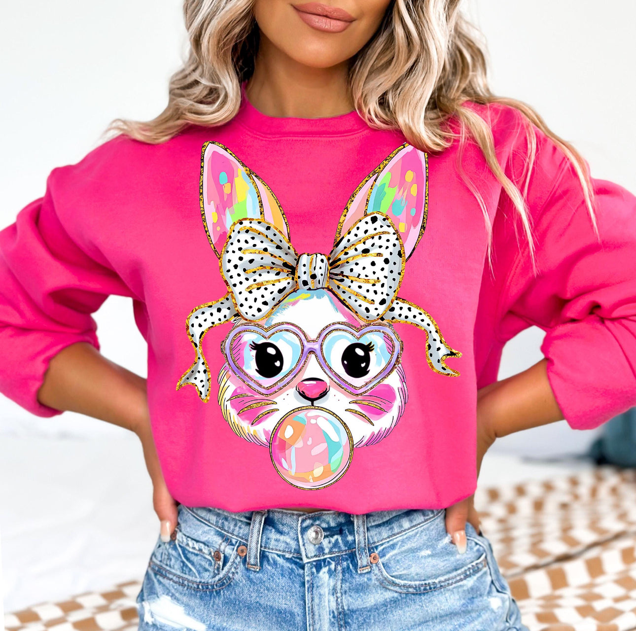 colorful bubble gum bunny