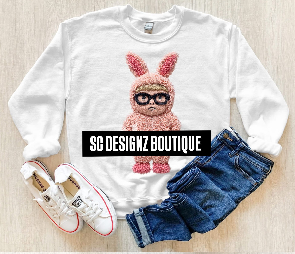 Plush christmas rabbit kid