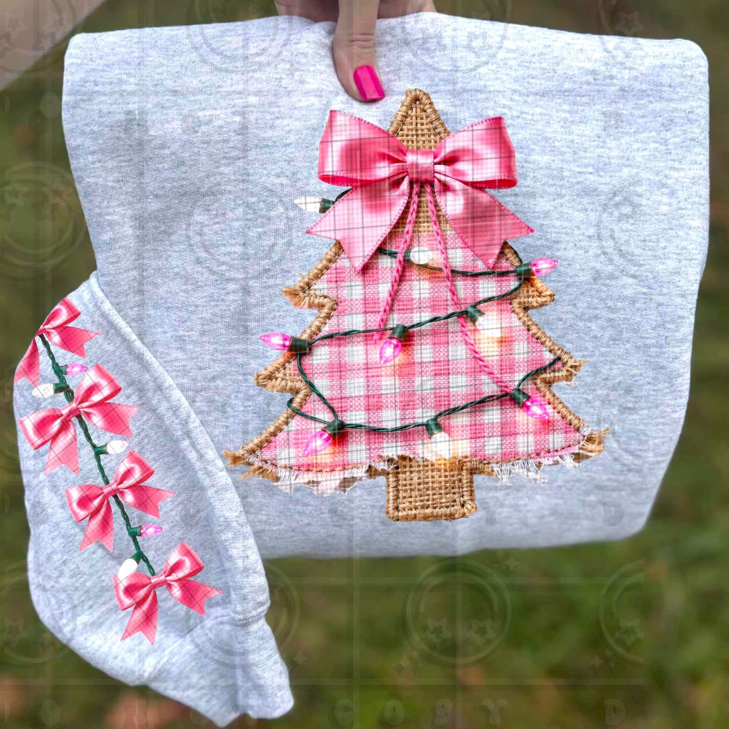 christmas tree with faux lights