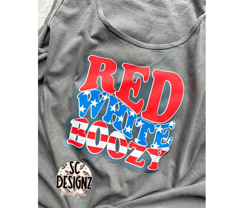 Red White Boozy tank