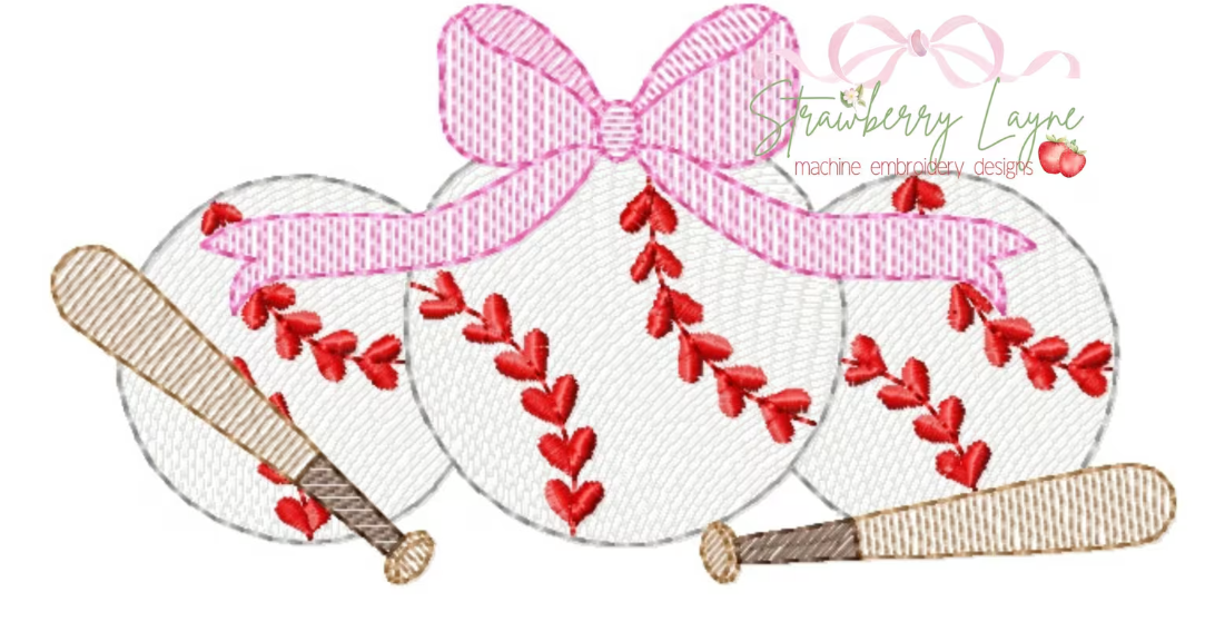 Coquette baseball embroidered sweatshirt