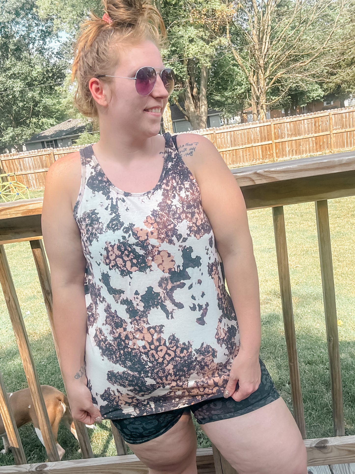 Leopard cowhide tank