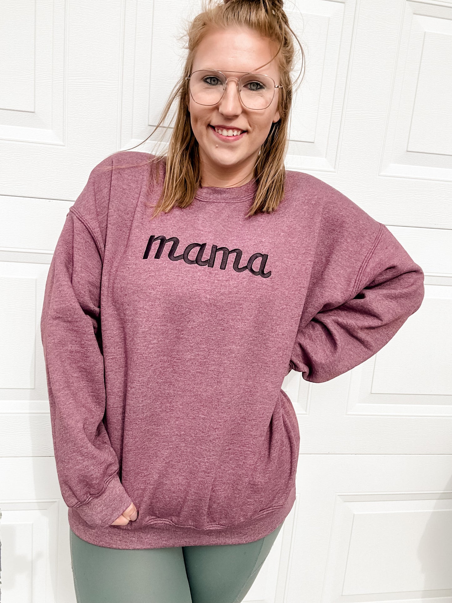 Mama - you are doing a great job embroidered sweatshirt