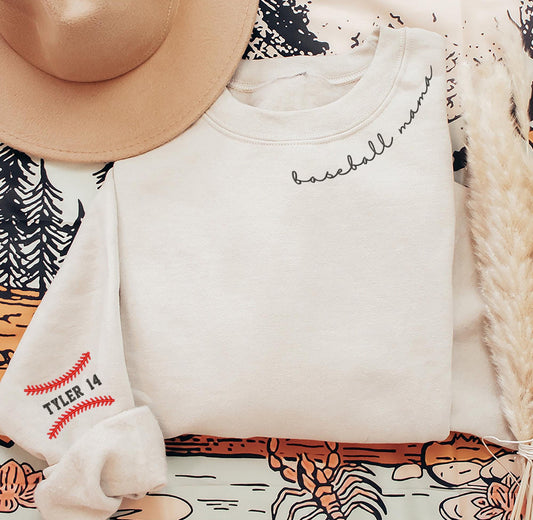 baseball mama with personalized number