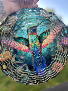 hummingbird wind spinner