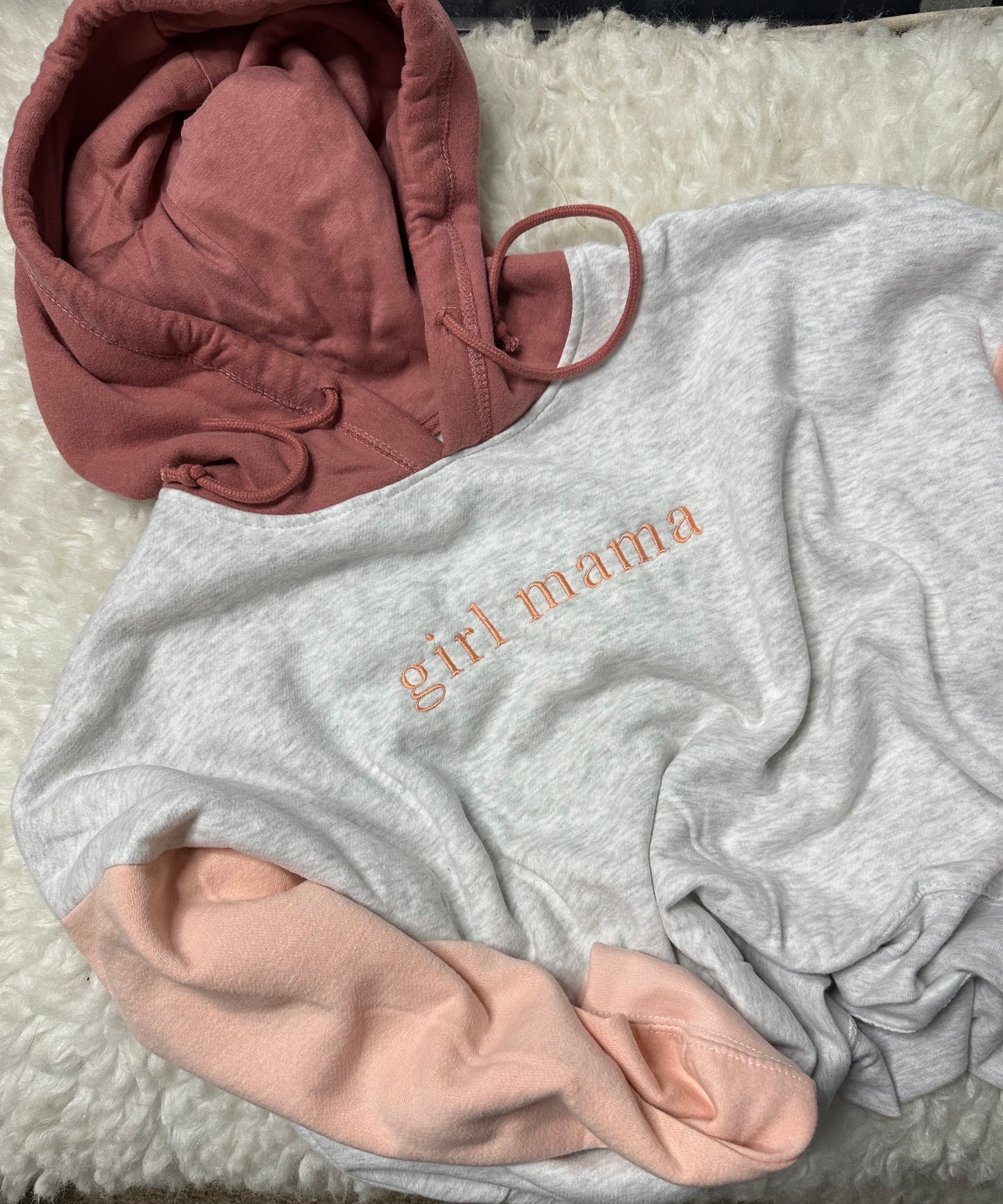 Colorblock Cropped embroidered sweatshirt