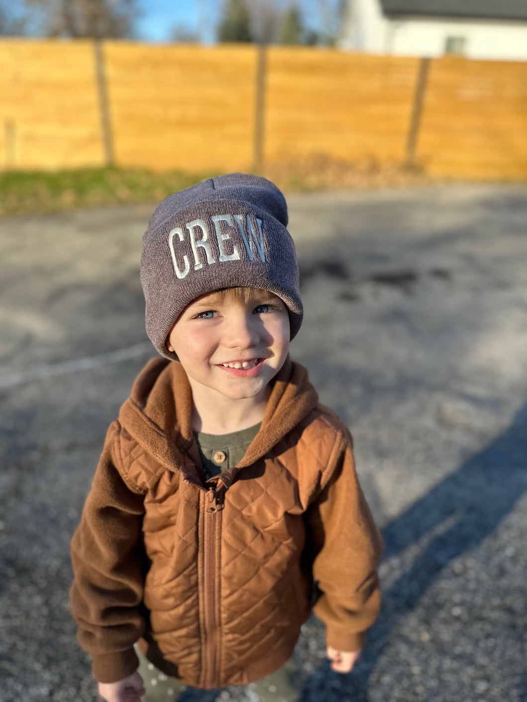 Kids name embroidered beanie