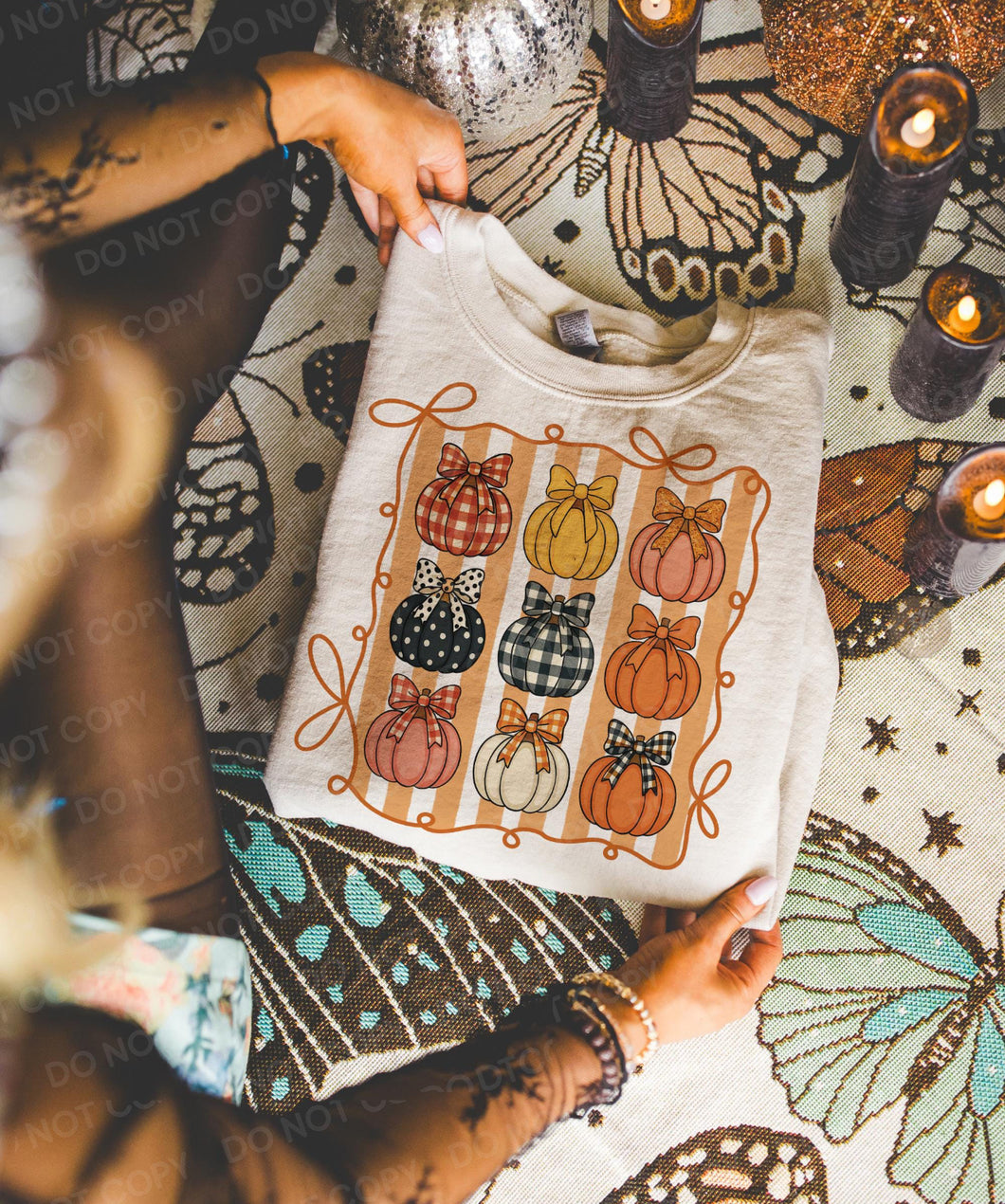 fall bow pumpkins