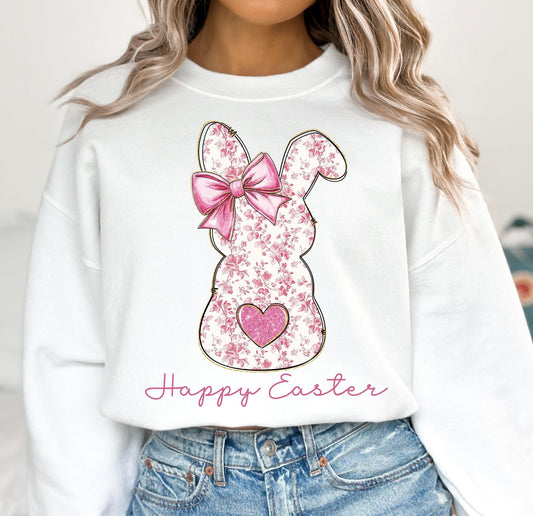 pink floral happy easter