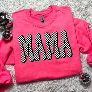 Mama checkered sweatshirt