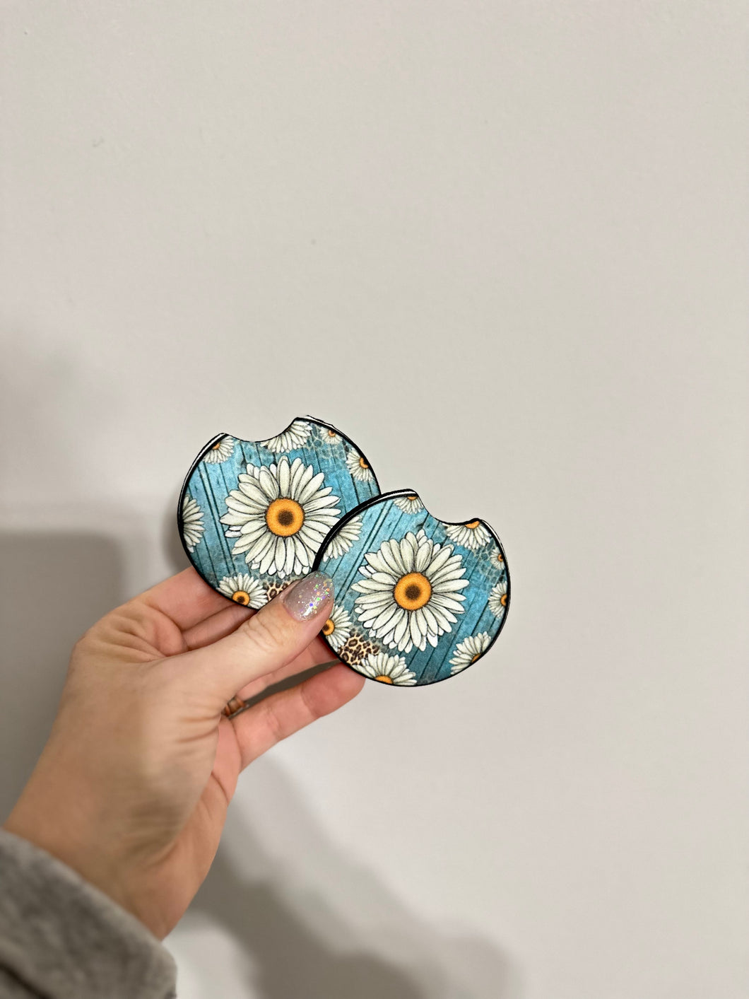 Daisy car coasters