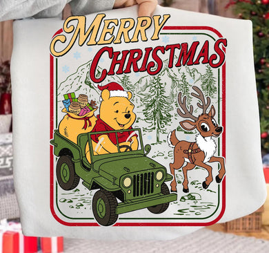 merry christmas pooh jeep