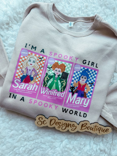 Spooky girl in a spooky world