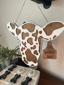 Cow head door hanger