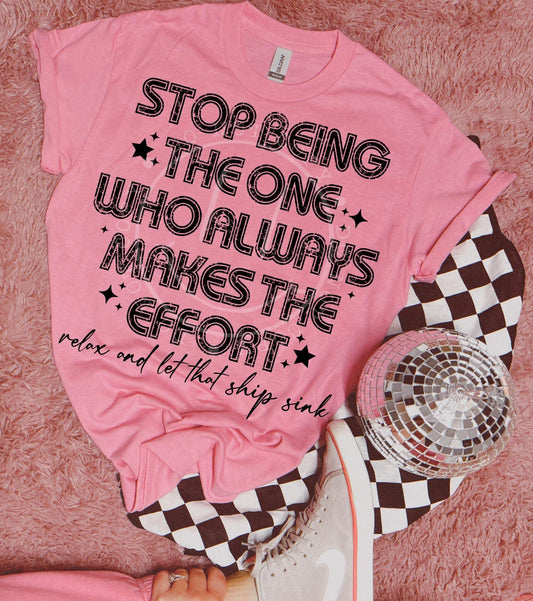 stop being the only one