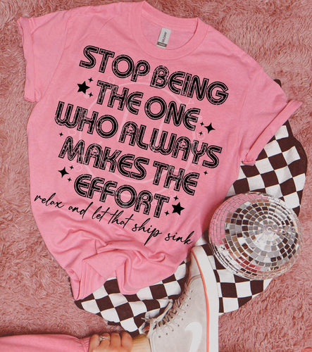 stop being the only one