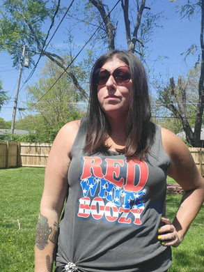 Red White Boozy  tank