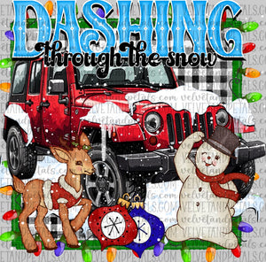 Dashing through the snow  (red)