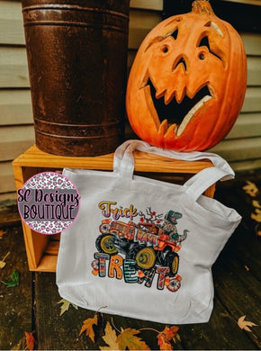 Dino truck Trick or treat bag