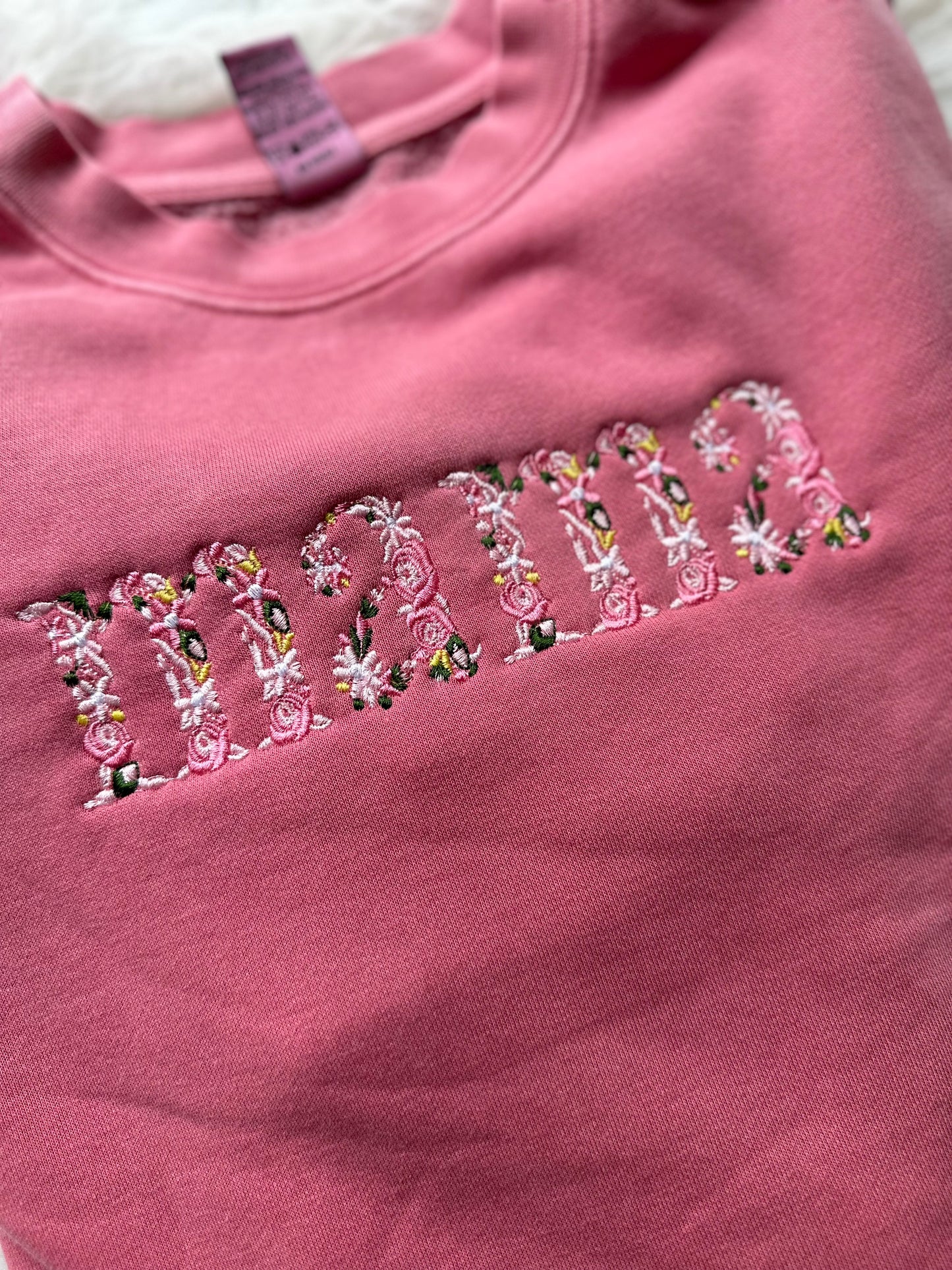 Floral embroidered sweatshirt