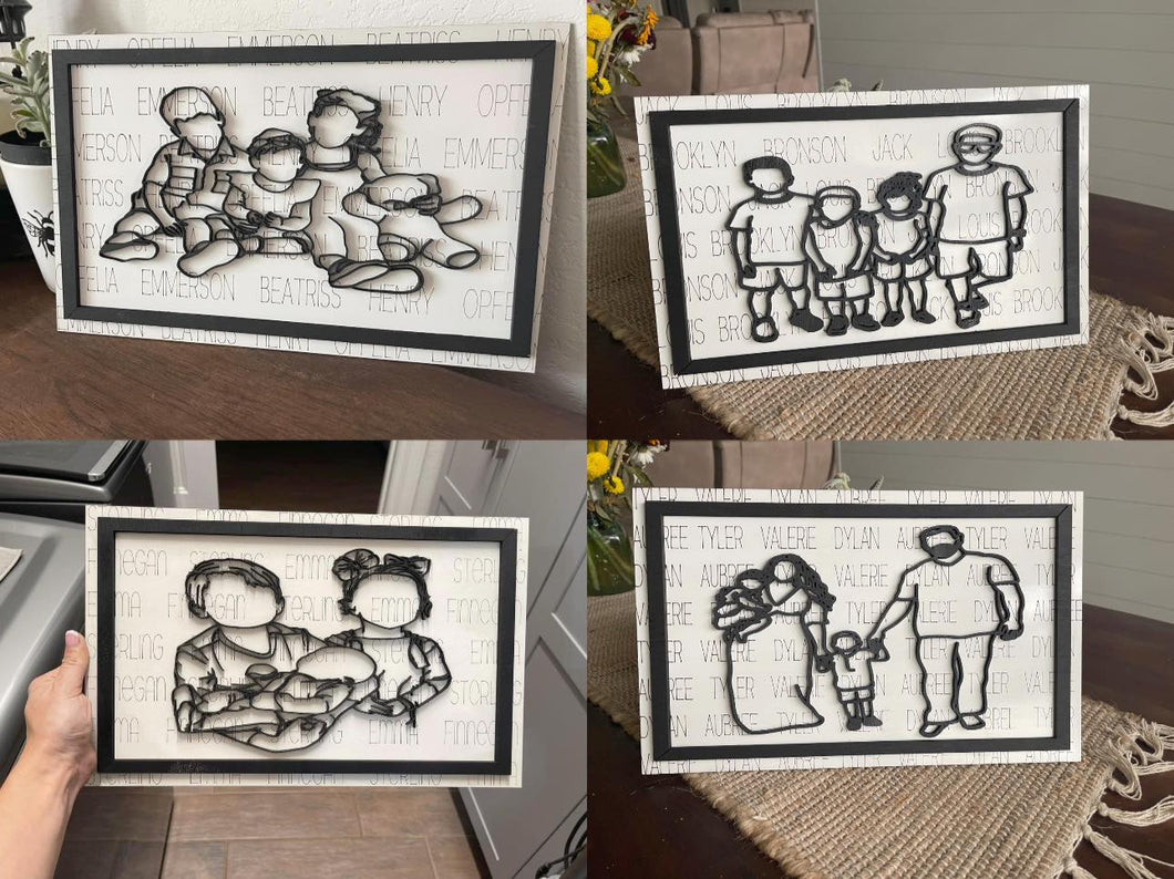 Family Photo Drawings