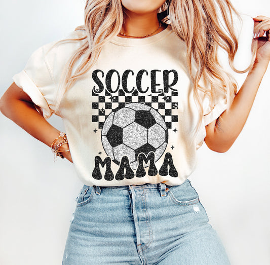 faux glitter soccer mama