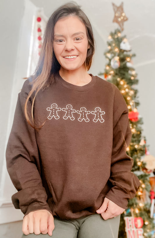 Gingerbread embroidered sweatshirt