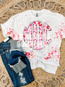 monogram heart tee