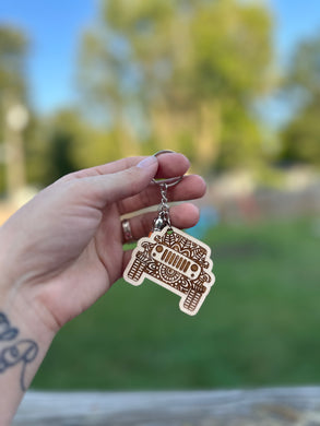 Jeep Engraved keychain