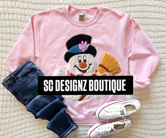 Plush friendly snowman