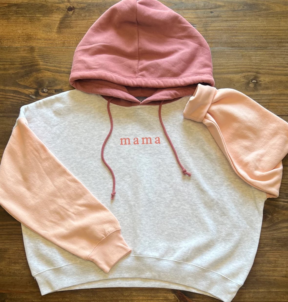 Colorblock Cropped embroidered sweatshirt