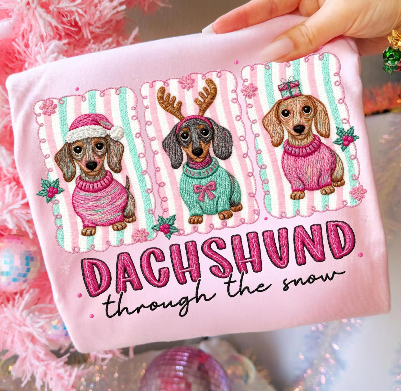 dashund through the snow