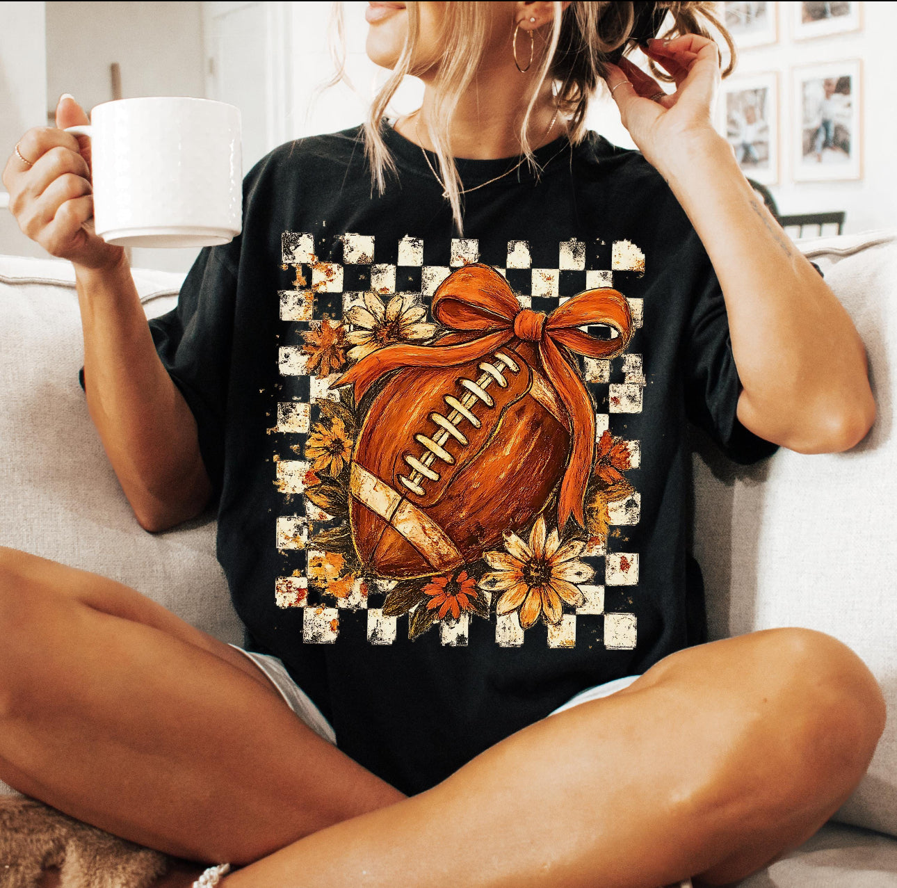 checkered coquette football