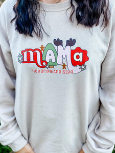 Retro personalized Christmas sweatshirt