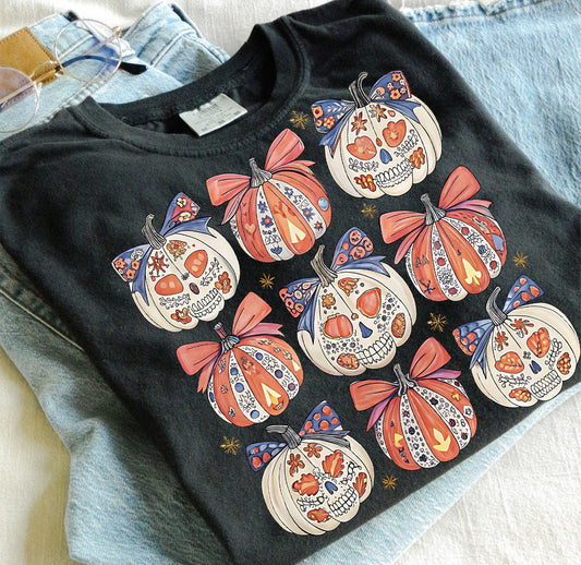 retro linocut pumpkin