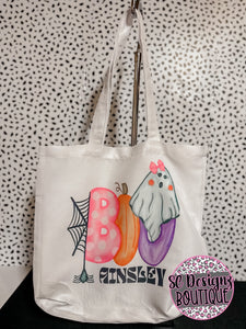 boo Halloween trick or treat bag