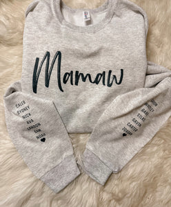 Custom mama shirt with kids names