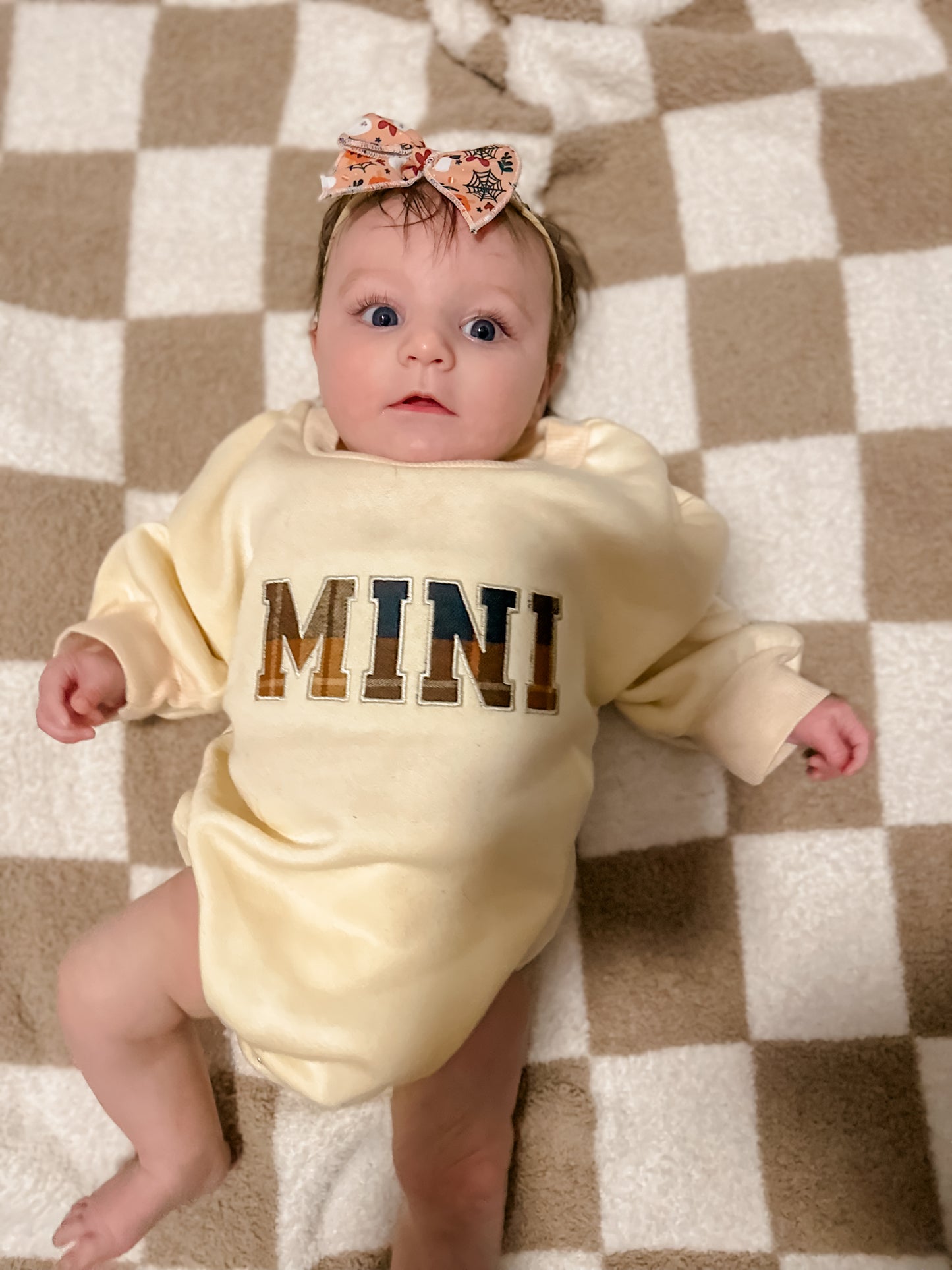 Mini embroidered sweater romper