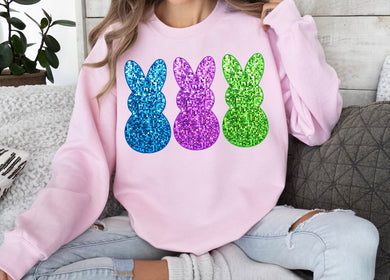 Faux glitter Easter bunnies