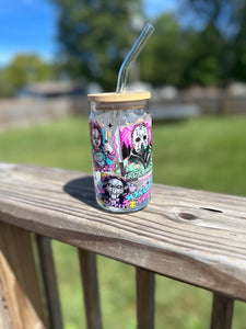 Spooky guys glass can