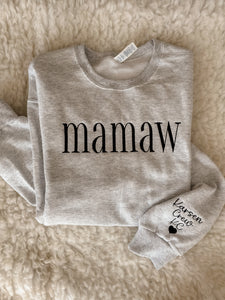 Personalized embroidered sweatshirt