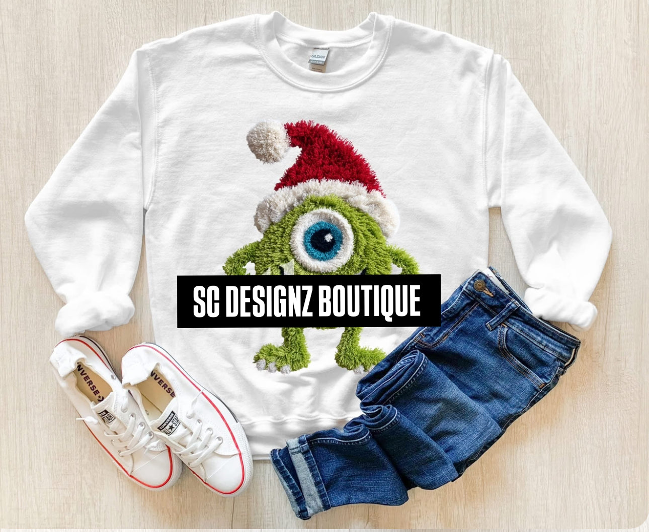 Plush Green christmas monster