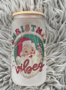 christmas vibes glass can