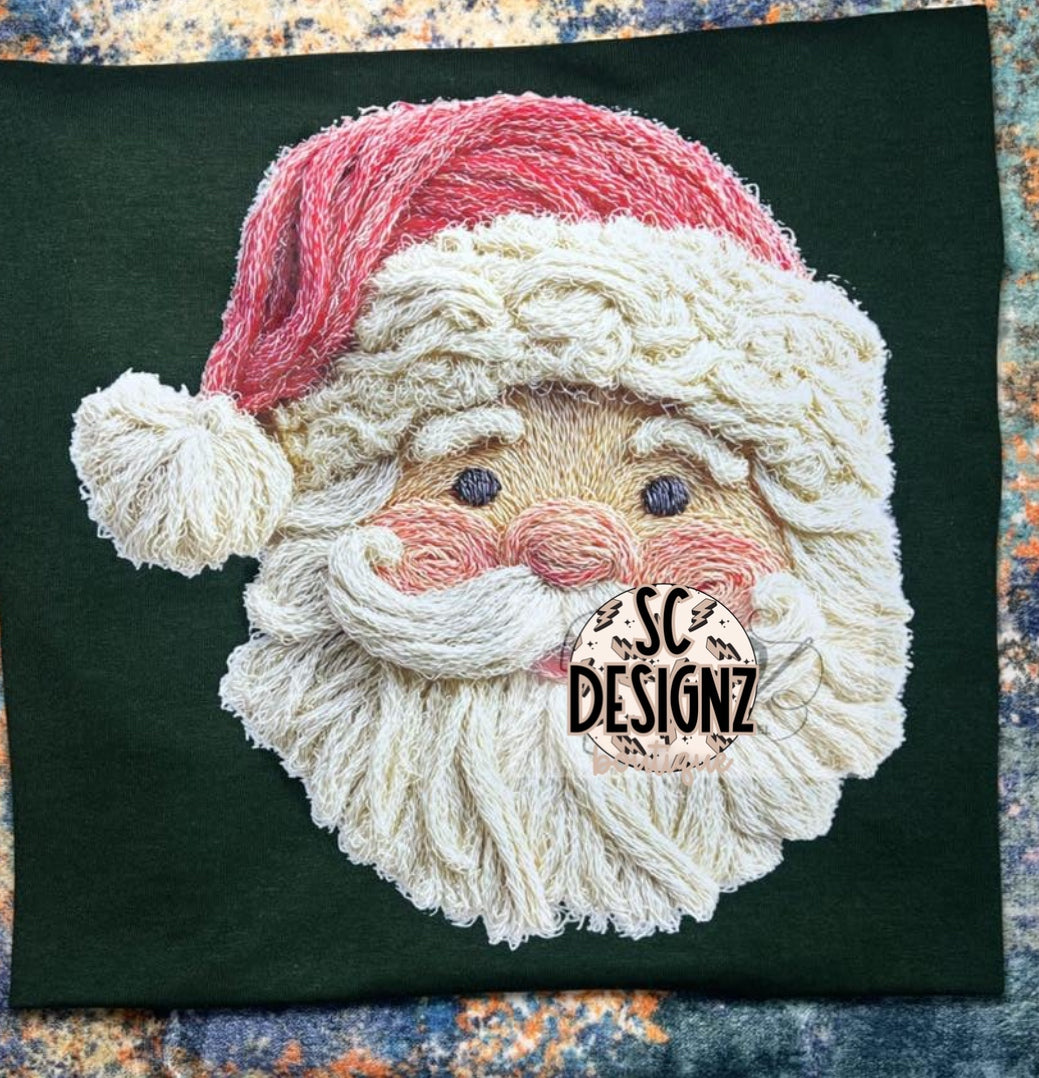 fiber art santa