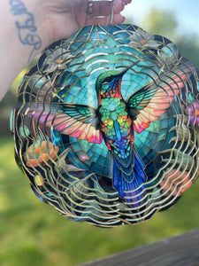 hummingbird wind spinner