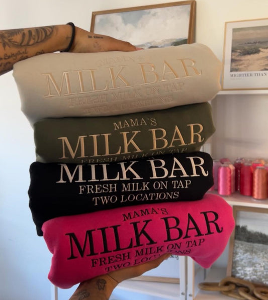 mamas milk bar embroidered sweatshirt